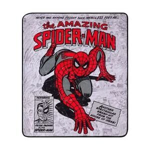 Spirit Halloween Spider-Man Throw Blanket 50x60 Marvel Fleece NWT